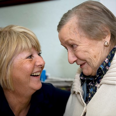 Carer and elderly lady
